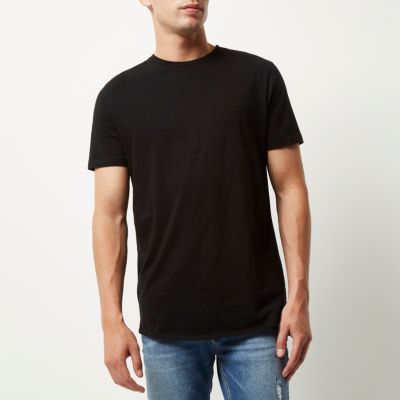 Black longline t-shirt